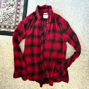 Buffalo plaid boyfriend flannel